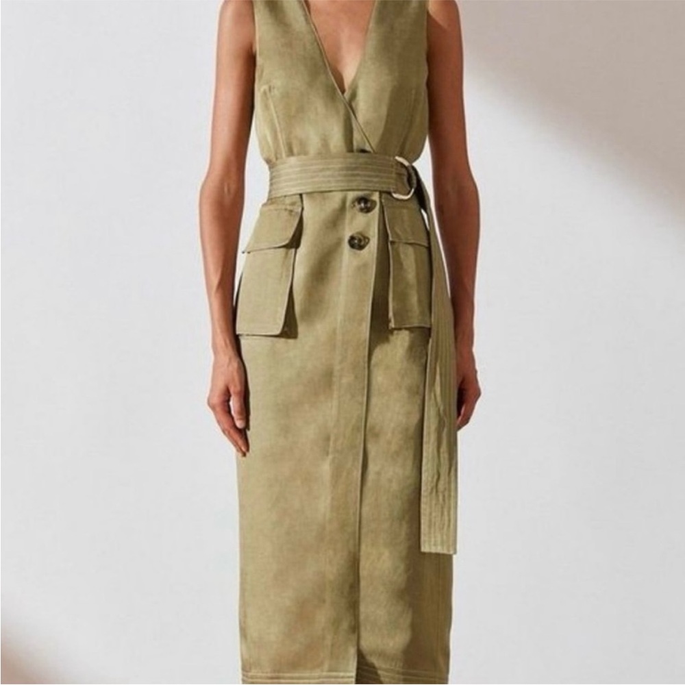 NWT Shona Joy's Ellington Linen Wrap dress Sz 6